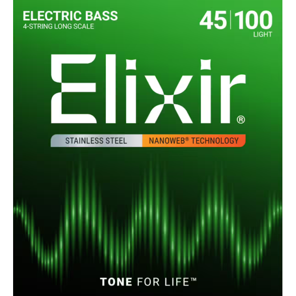 Elixir Nanoweb Electric Bass Stainless Steel 14652 Light /4c 45-100